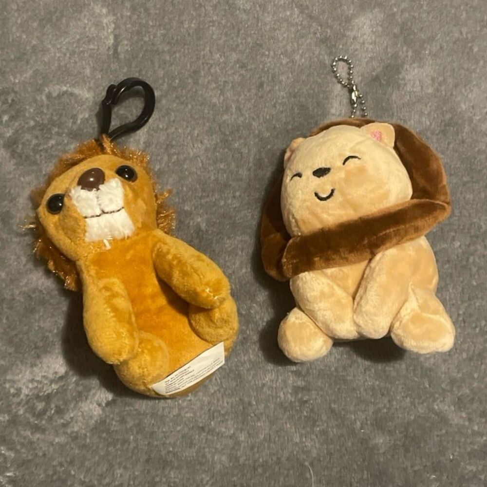 Lion Keychain Bundle Kids Town Cats Backpack Clip Children’s Trinkets Plush Toy